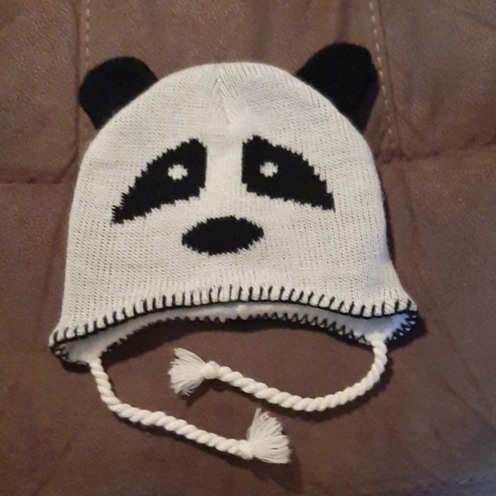 Panda bear beanie hat
